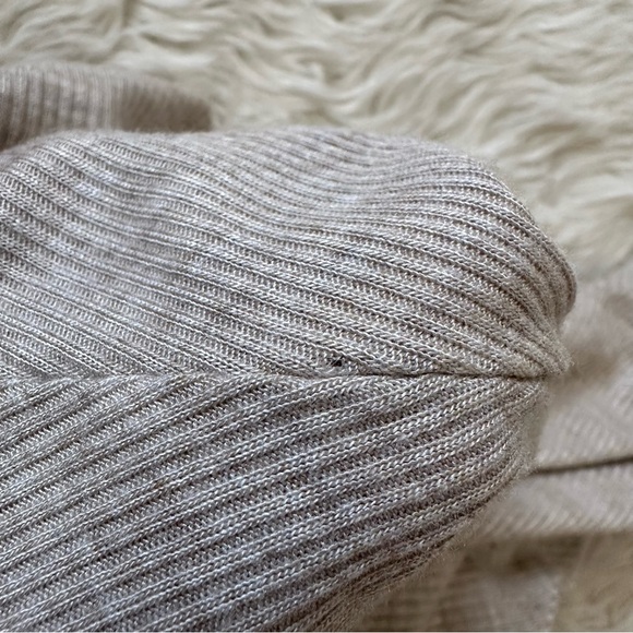 Joah Brown Top Vital Long Sleeve Ribbed Neutral Sz One Size - Picture 13 of 13